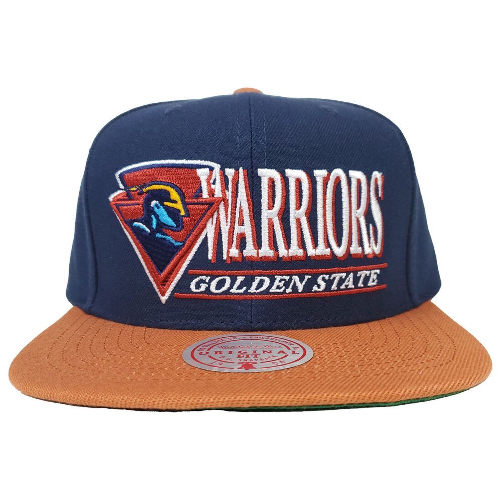 Golden State Warriors Mitchell & Ness NBA Snapback Hat Cap 3D Logo NWT